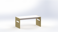 isometric view of the bench 45x100