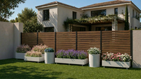 Valla cesped jardineras